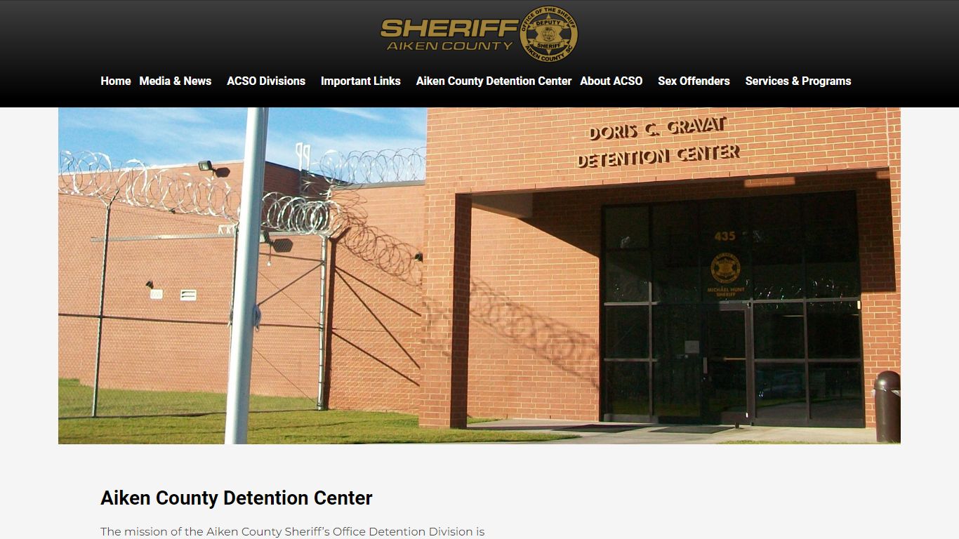 Aiken County Detention Center – Aiken County Sheriff's Office
